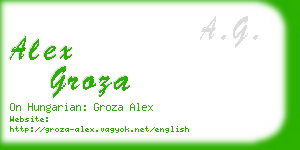 alex groza business card